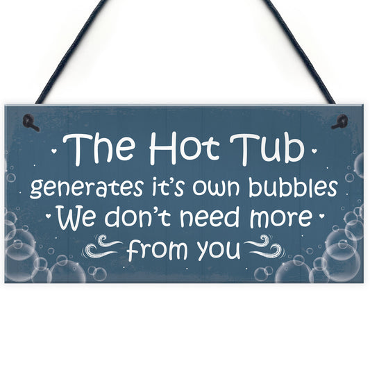 Funny Novelty Hot Tub Sign Garden Plaque Home Decor Sign