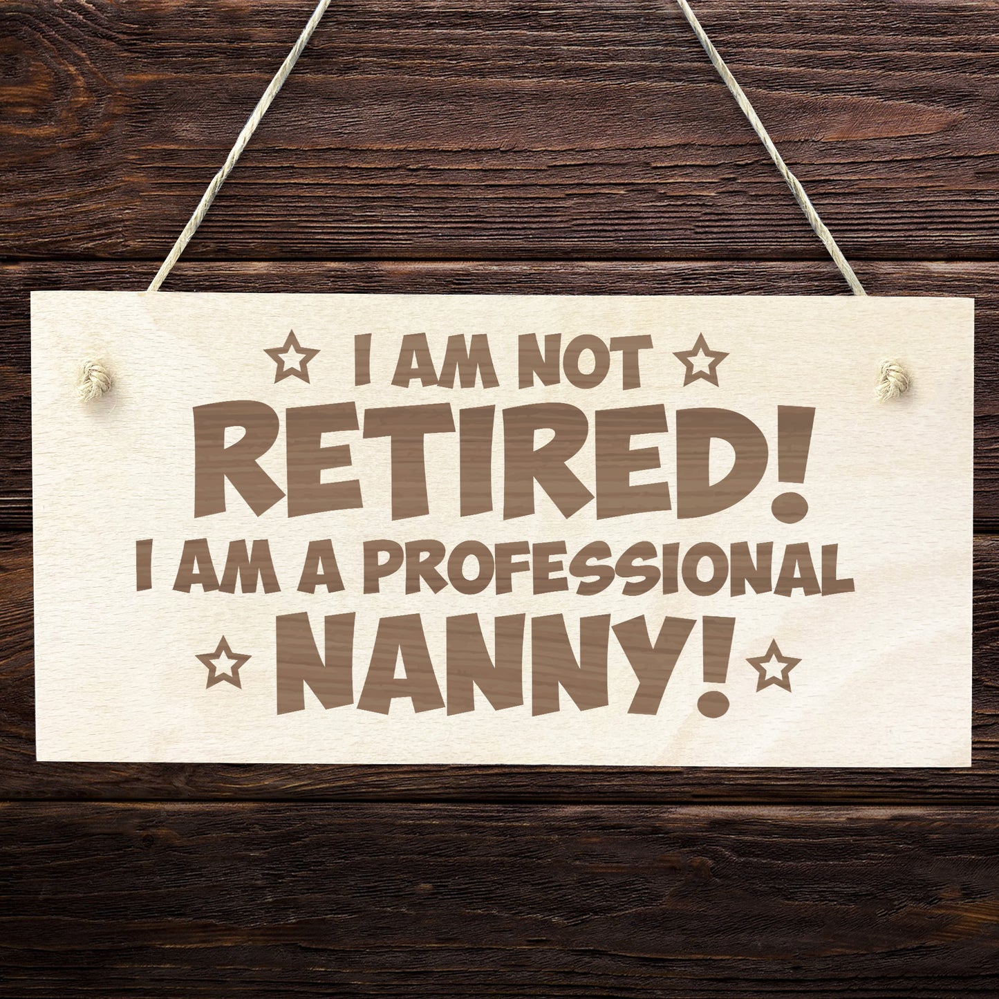 Funny Nanny Gifts Wooden Engraved Plaque Birthday Christmas Gift