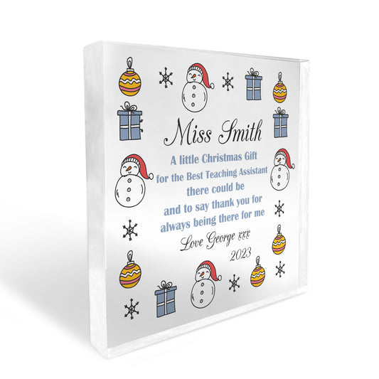 Personalised Teaching Assistant Gifts For Christmas Teacher Gift