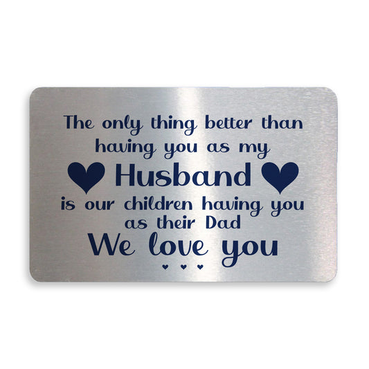 Novelty Gift For Dad Husband Birthday Anniversary Wallet Card