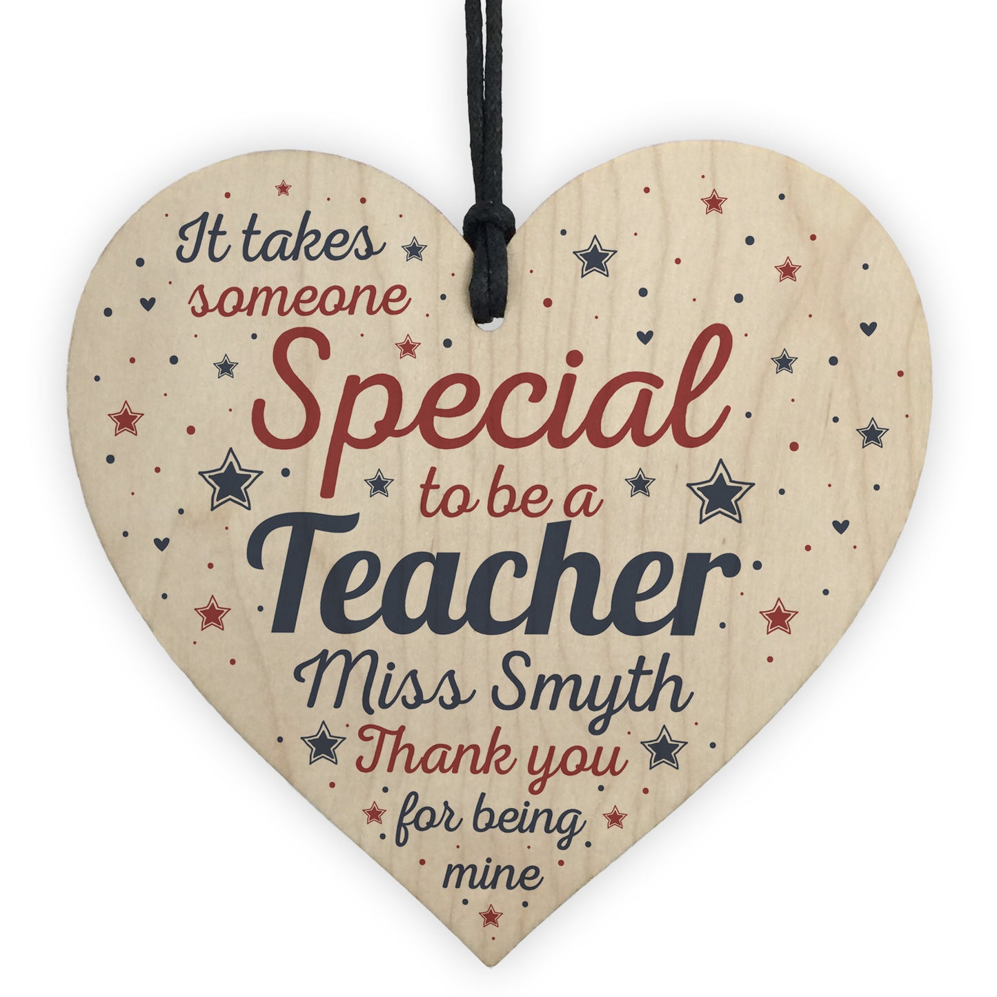 Personalised Handmade Heart Gift For Teacher Leaving Present