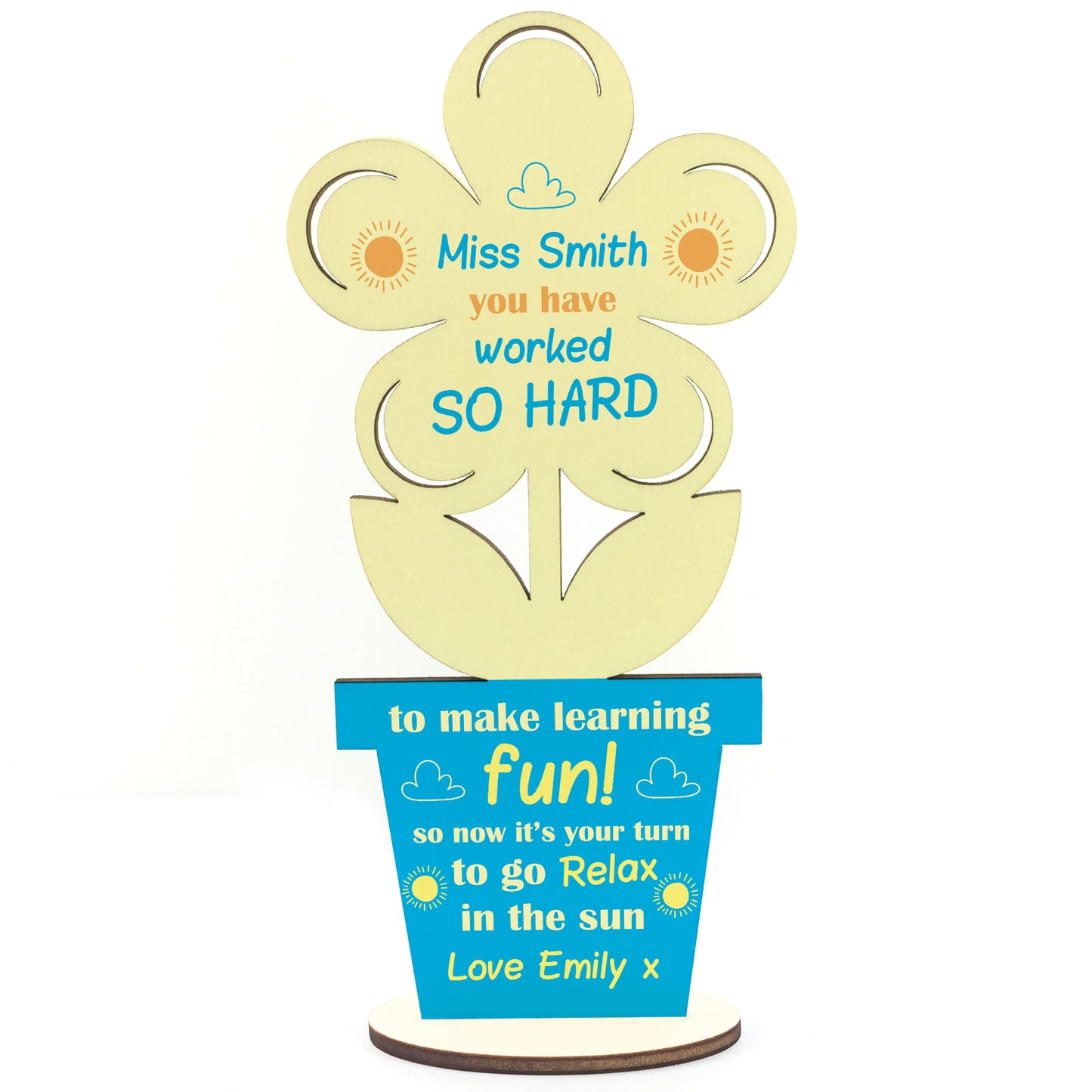 Novelty Leaving School Nursery Gift For Teacher Personalised