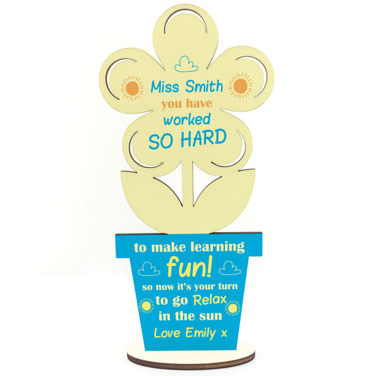 Novelty Leaving School Nursery Gift For Teacher Personalised