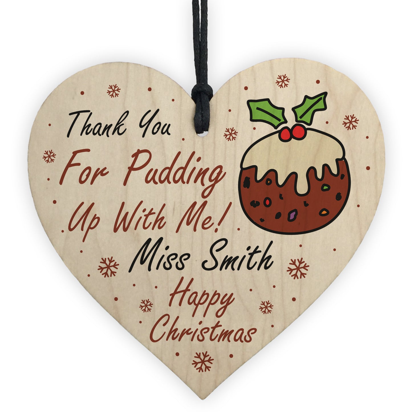 Novelty Hanging Christmas Tree Decoration Personalised Teacher