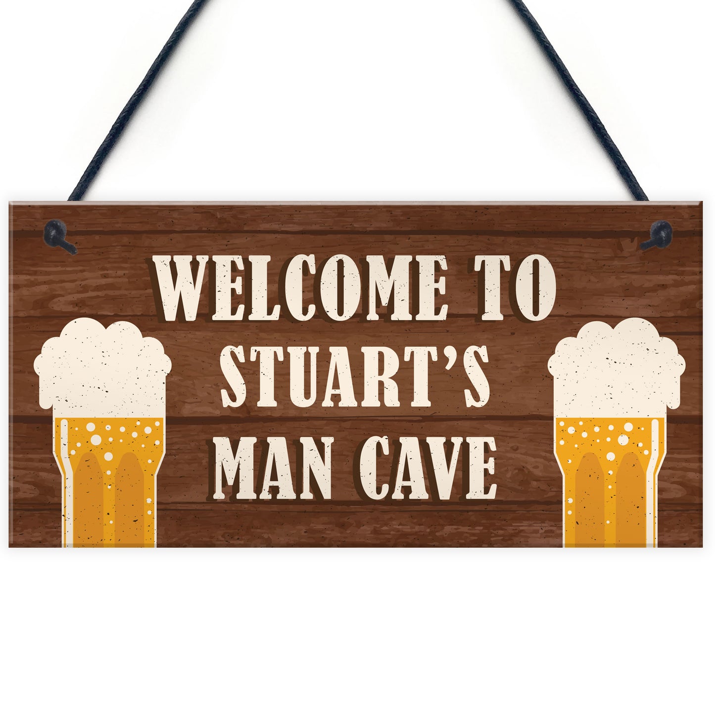 Personalised Man Cave Signs Novelty Man Cave Decor Birthday Gift