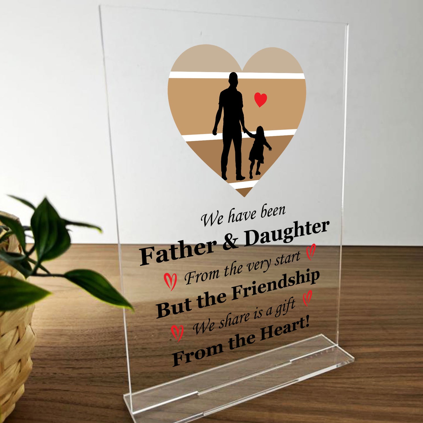 Father And Daughter Acrylic Plaque Fathers Day Gift For Dad