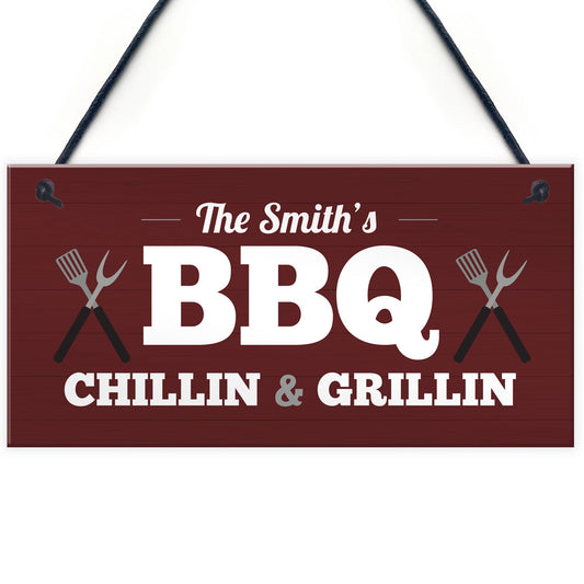 Red Ocean BBQ Signs Funny Personalised BBQ Signs For Outside