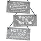 Hot Tub Rules Sign For Outside Grey Colour Scheme Hot Tub Signs