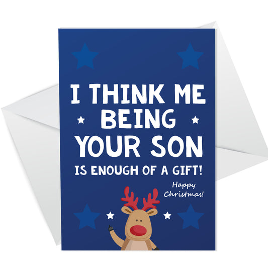 Funny Christmas Card For Dad From Son Rude Card For Him Xmas