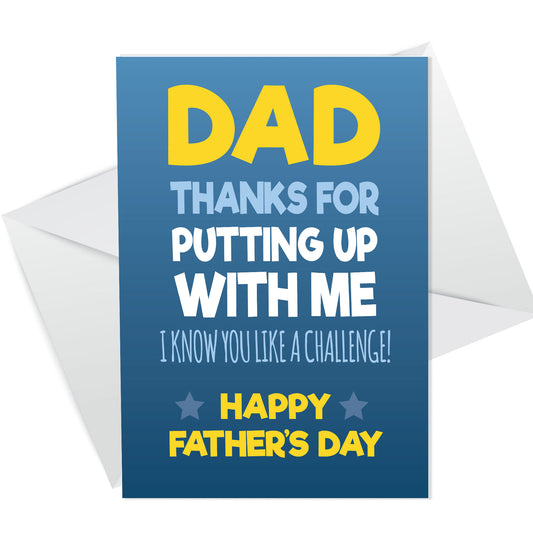 Joke Humour Funny Fathers Day Card From Daughter Son