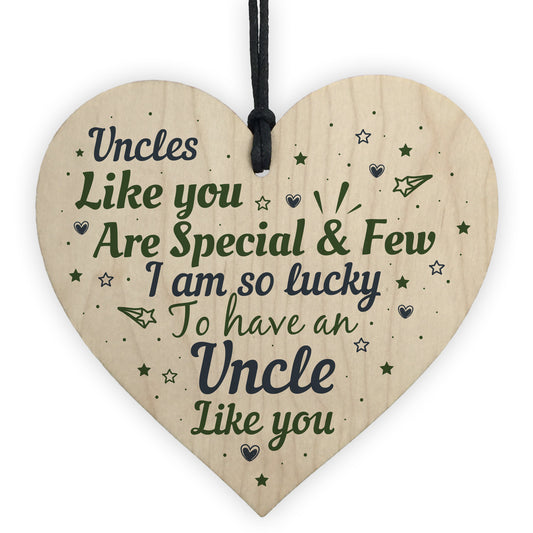 UNCLE Birthday Christmas Gift Wood Heart Plaque DAD Brother Gift