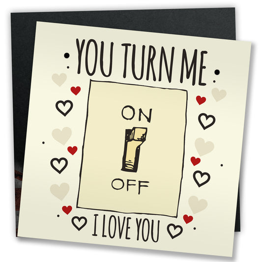 CHEEKY Anniversary Card For Him Her Funny Husband Birthday Card