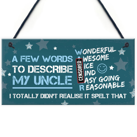 FUNNY Uncle Gifts Quirky Gift For Uncle Fathers Day Gift For Hi