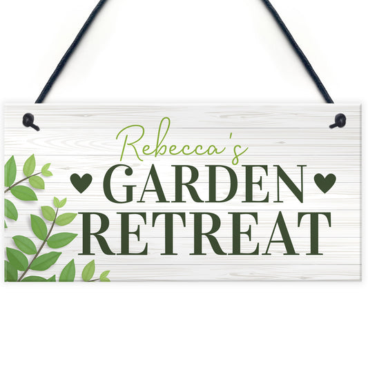 Garden Retreat Sign Personalised Outdoor Sign For Summerhouse