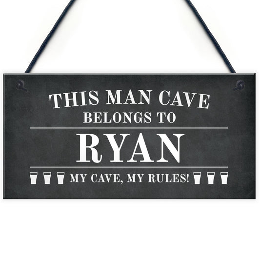 Novelty Man Cave Sign Personalised This Man Cave Belongs To