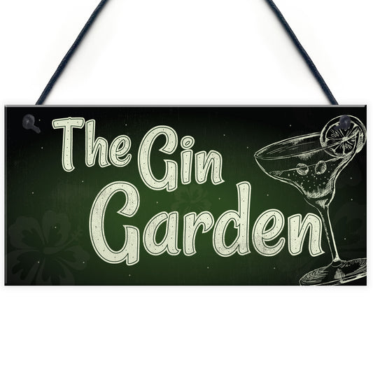 The Gin Garden Gin & Tonic Alcohol Sign Garden Shed Home Bar