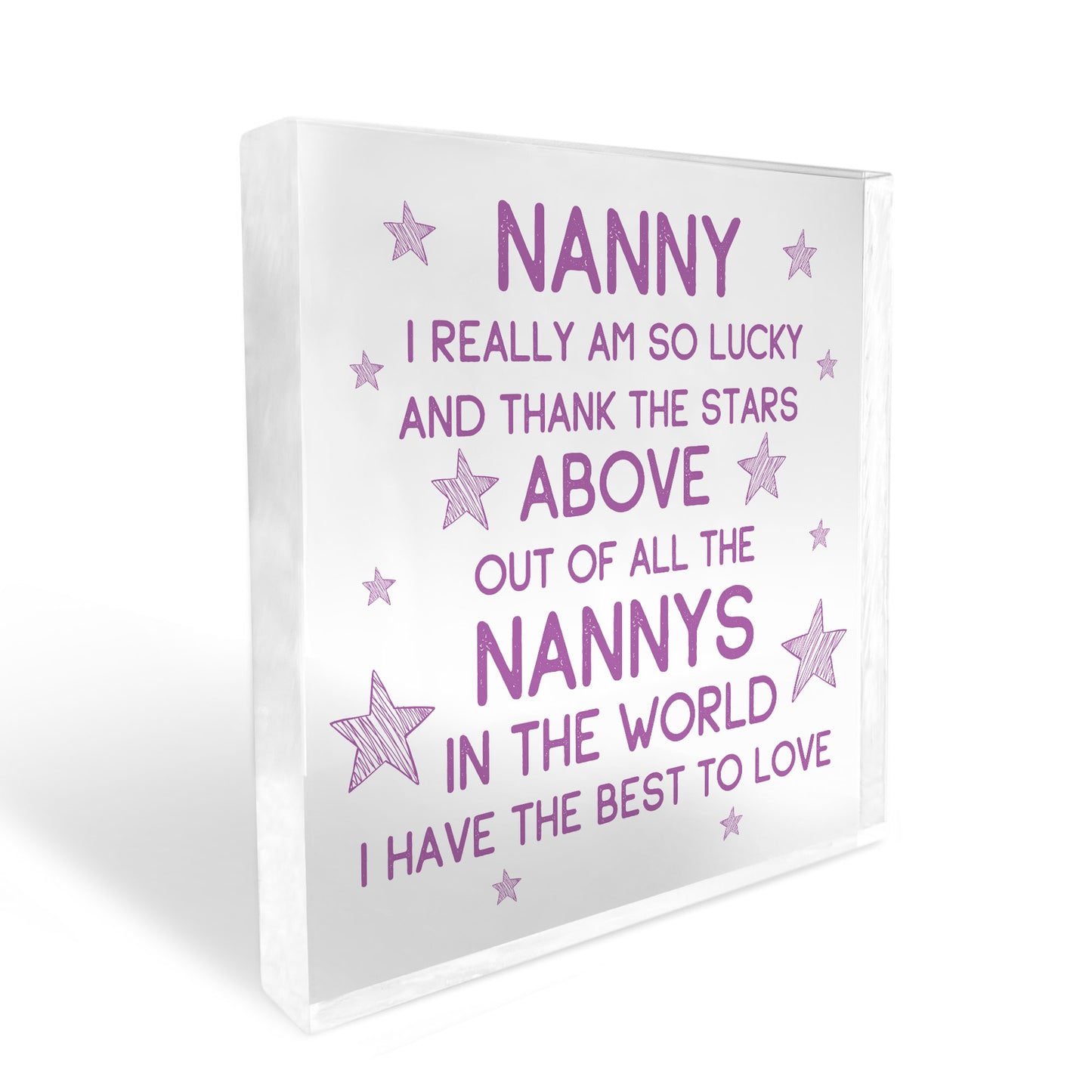 Nanny Gifts Acrylic Block Nanny Christmas Birthday Gifts For Her