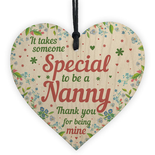 Nanny Birthday Mothers Day Gifts Wood Heart Gift For Nan Nana