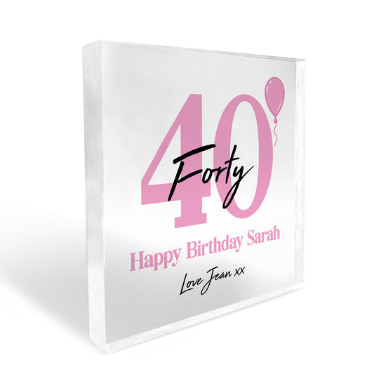 PERSONALISED 40th Birthday Gifts For Mum Sister Auntie Friend