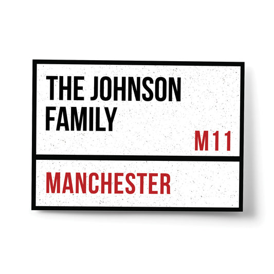 Personalised Family Name London Street Sign Print New Home Gift