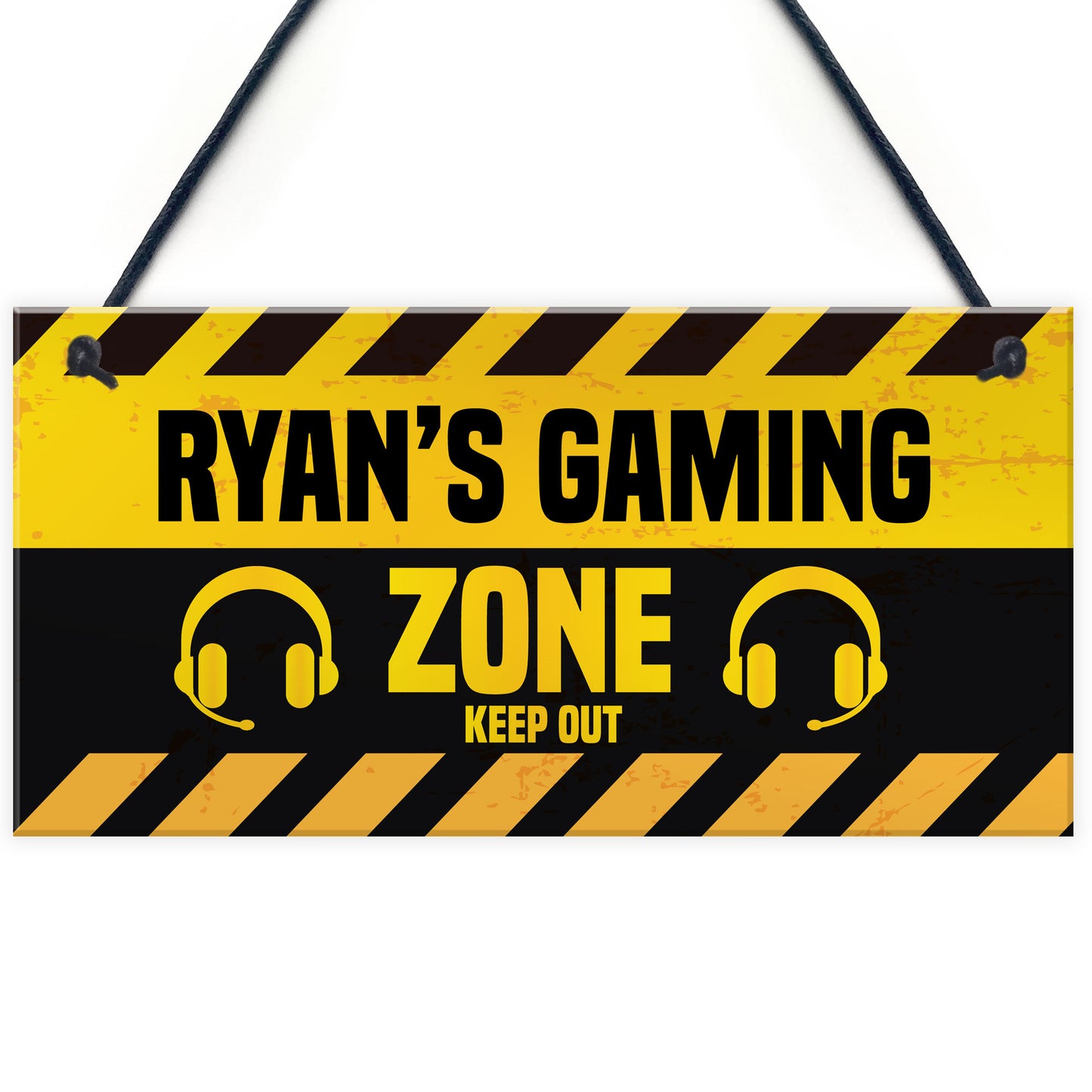 Funny Gaming Sign For Boys Bedroom Man Cave Personalised