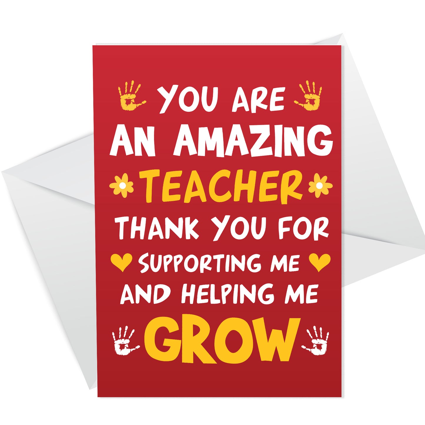 TEACHER CARD Thank You Card For Him Her Appreciation Card