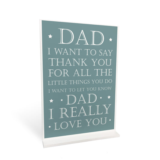 Dad Gifts Standing Plaque Birthday Fathers Day Gift For Dad