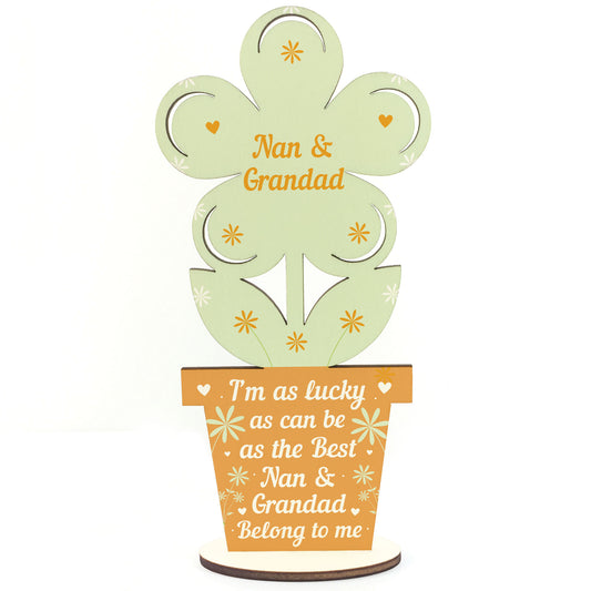 Nan And Grandad Birthday Christmas Gifts Wooden Flower Gifts