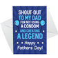 Rude Fathers Day Card Novelty Card For Dad Daddy Cheeky Card