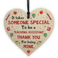 Handmade Thank You Teaching Assistant Gift Heart Leaving Gift