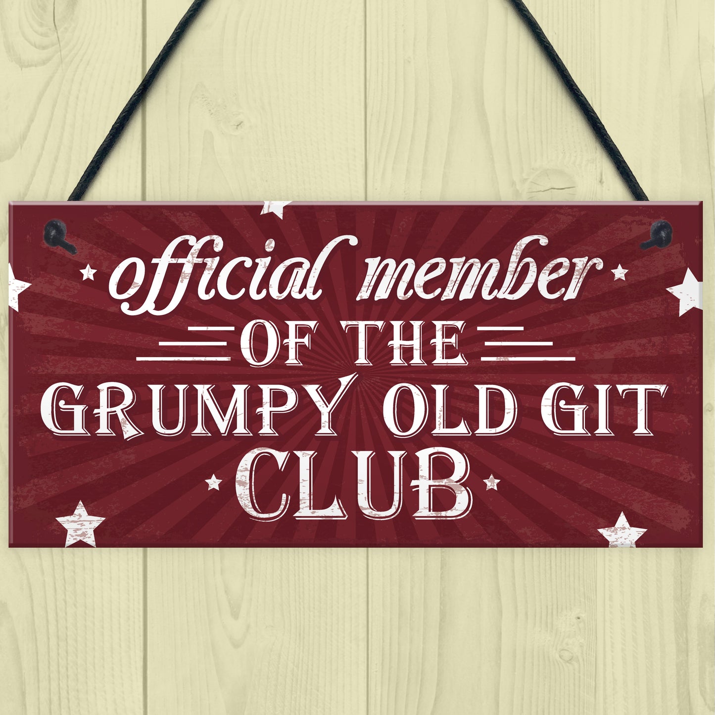 Grumpy Git Club Funny Birthday Gift For Dad Grandad Hanging Sign