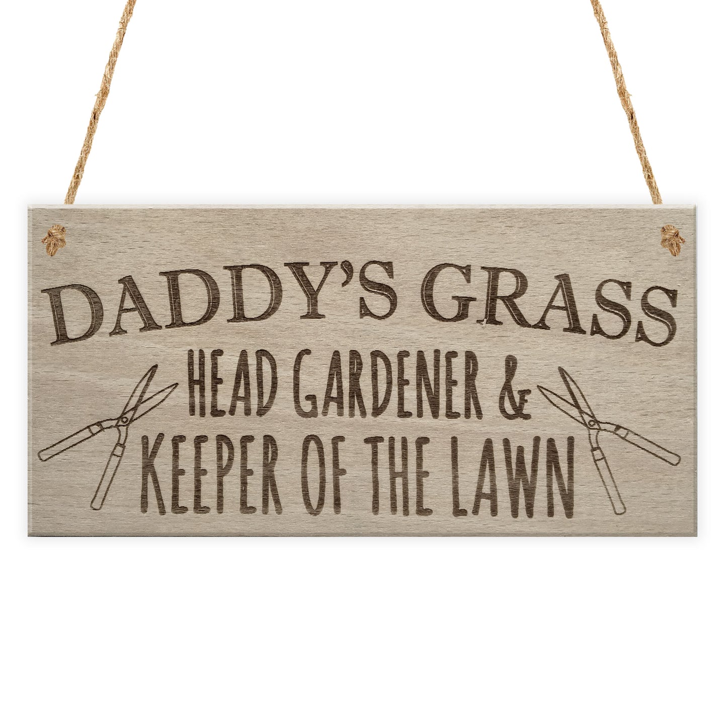 Daddy's Grass Garden Lawn Shed Father's Day Hanging Plaque