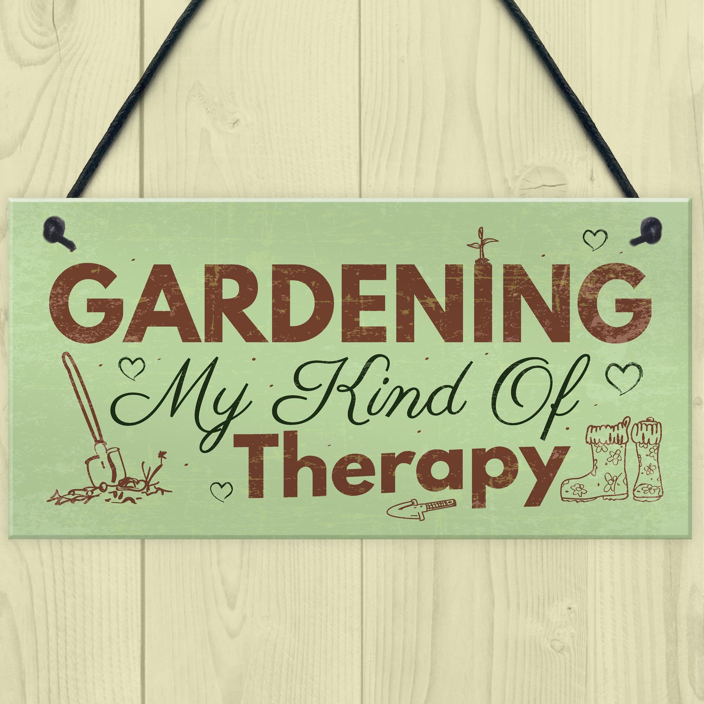 Gardening My Therapy Novelty Plaque SummerHouse Sign Garden