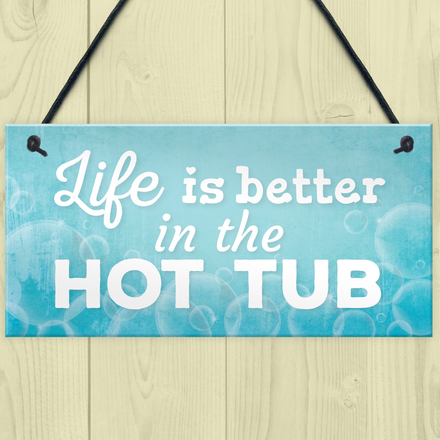 Novelty Hot Tub Sign Garden Hanging Wall Outdoor Plaque Jacuzzi