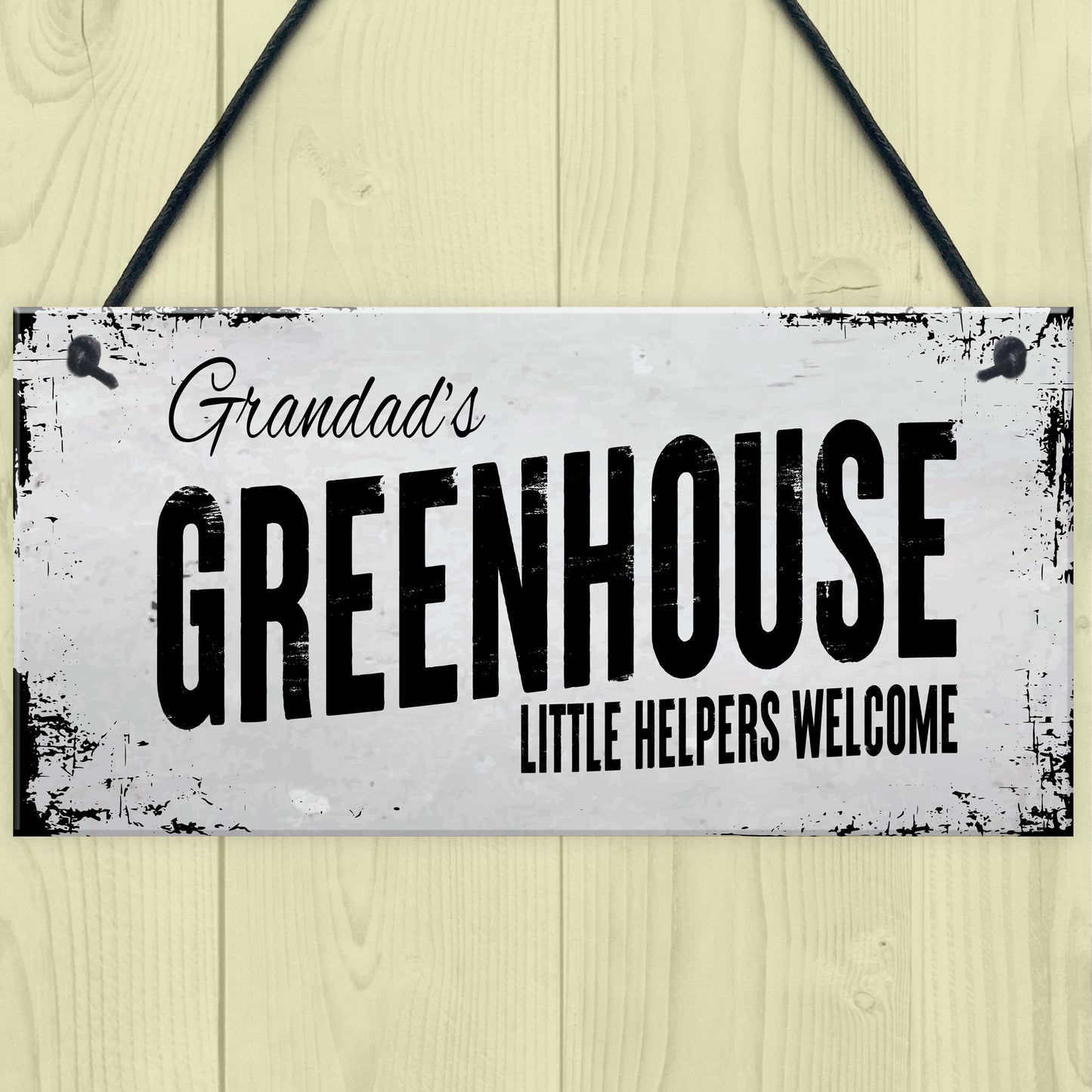 Personalised Greenhouse Sign Shed Sign Gift For Him Her Grandad