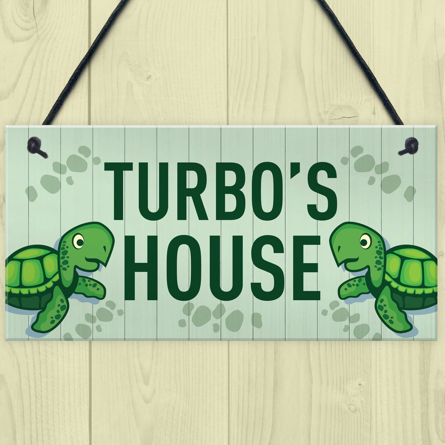 Turtoise Sign For Home PERSONALISED Funny Turtle Sign For Tank