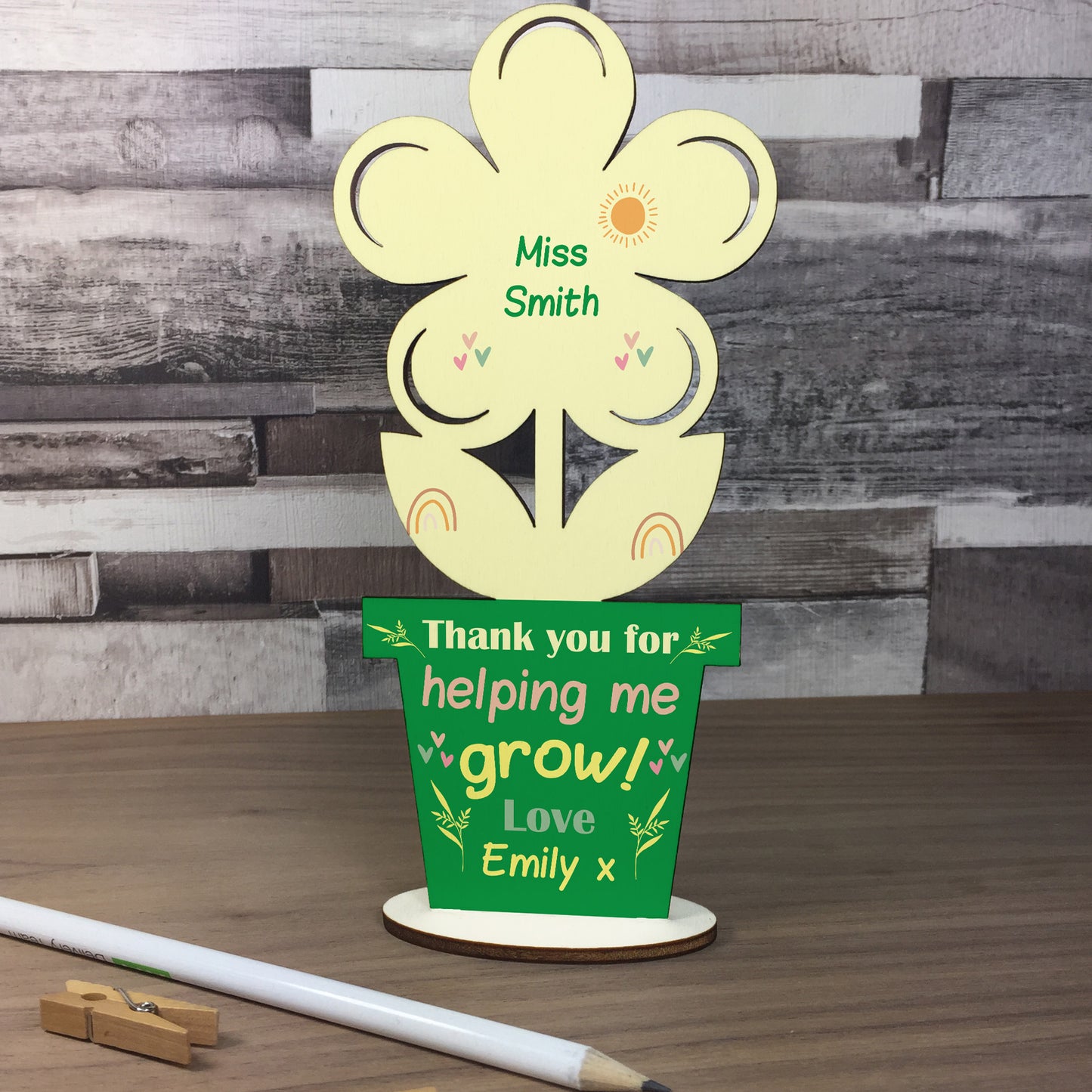 Personalised Thank You Grow Teacher Gifts Leaving Pre School