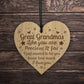 Great Grandma Engraved Heart Birthday Christmas Gift For Grandma