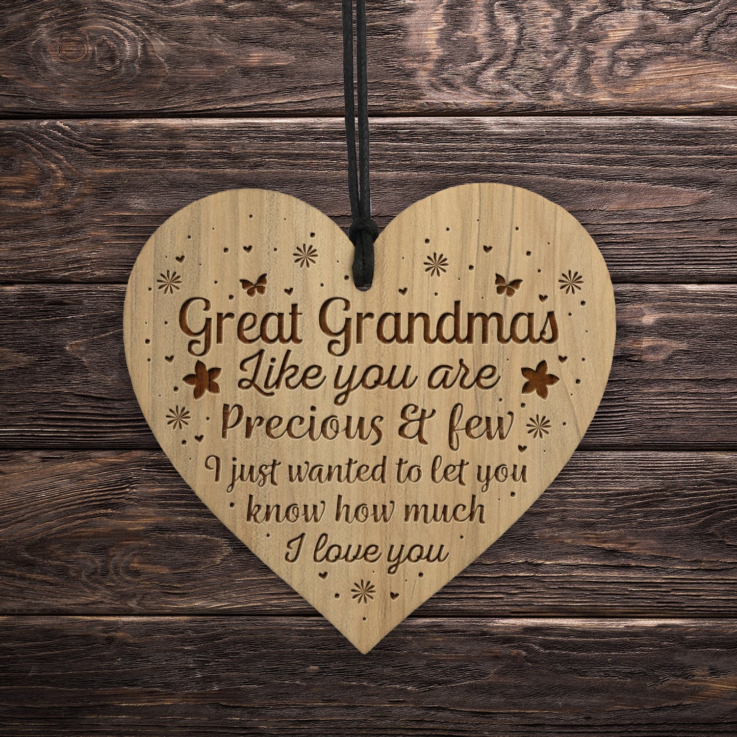 Great Grandma Engraved Heart Birthday Christmas Gift For Grandma