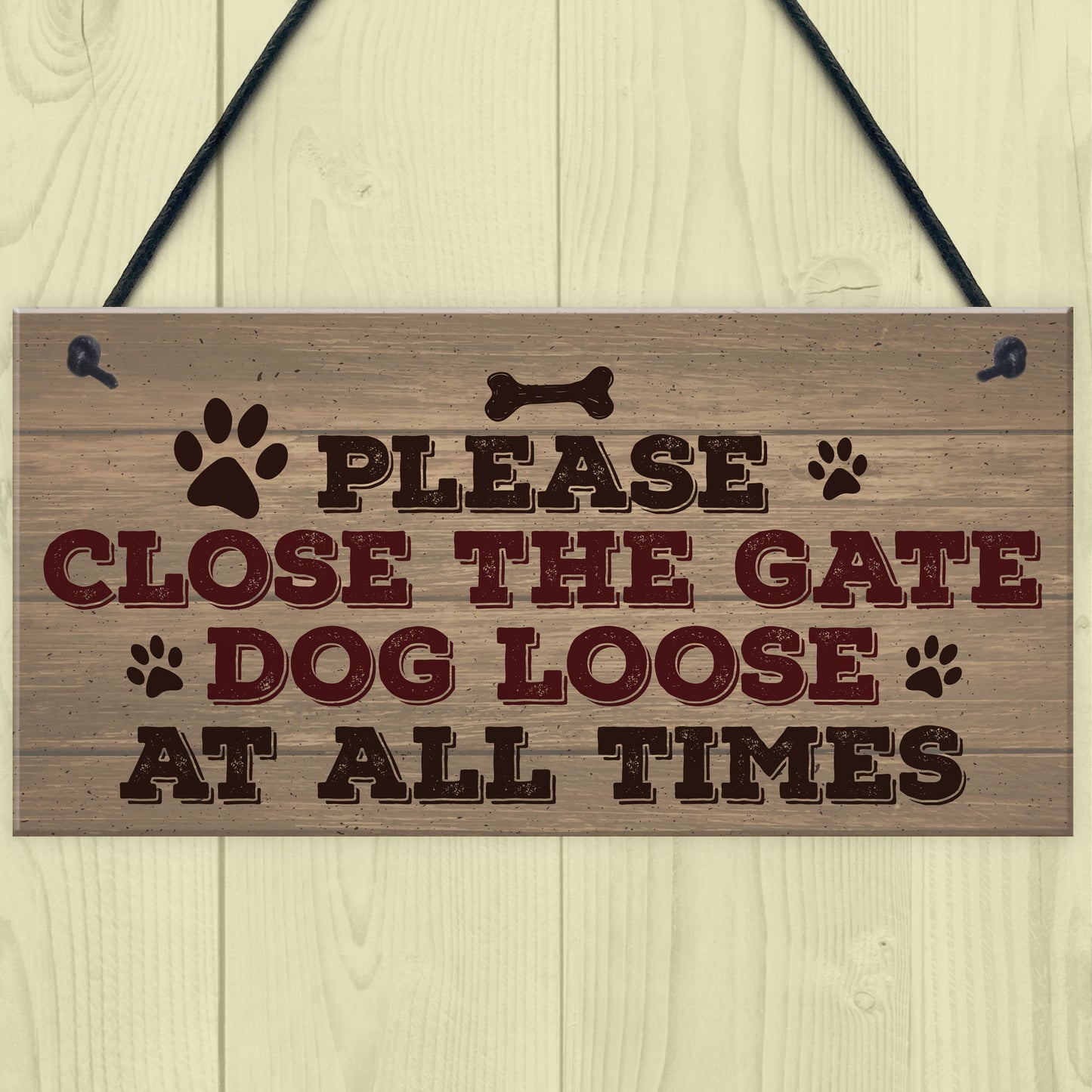 Please Close The Gate Hanging Plaque Security Garden Fence Sign