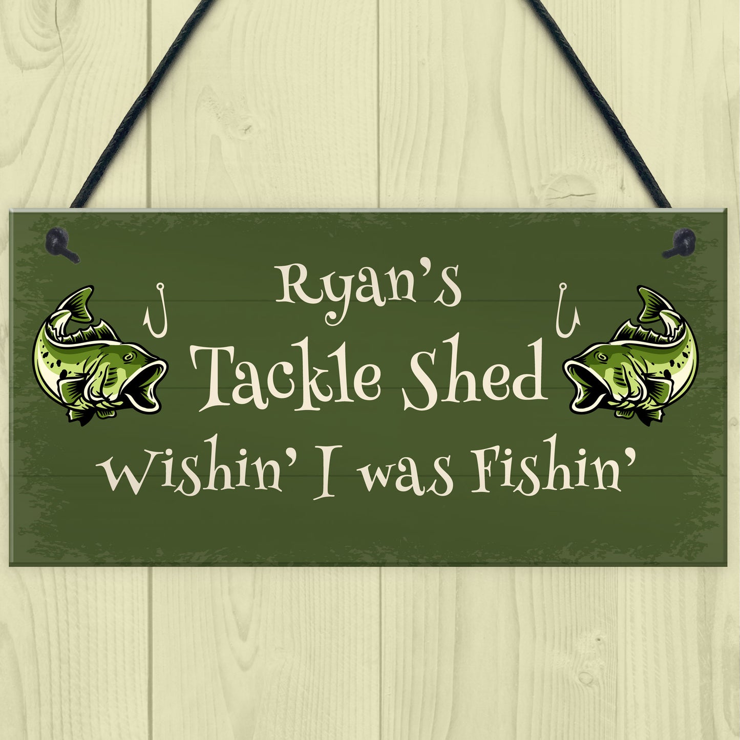 Tackle Shed Personalised Hanging Sign For Man Cave Shed