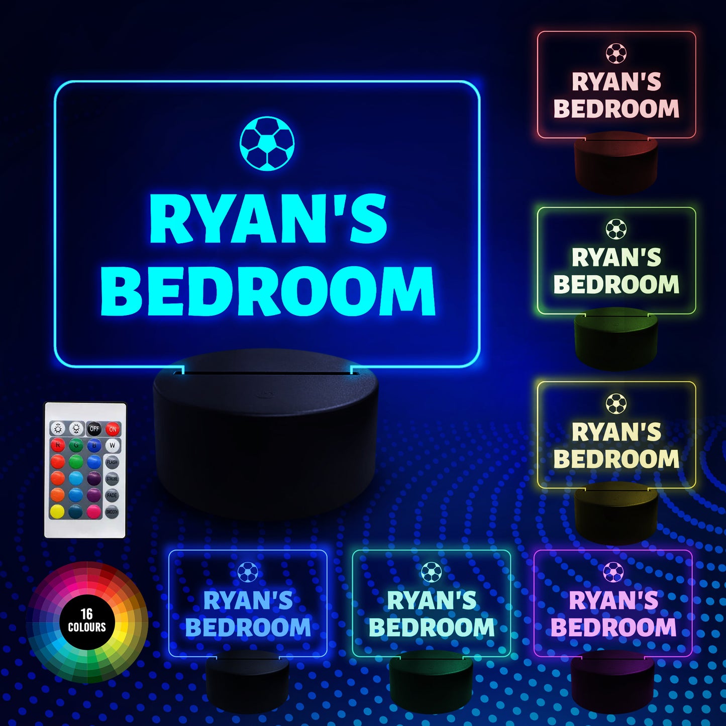 LED Bedroom Sign For Boys Girls Bedroom Games Room Gift For Son