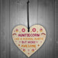 Handmade Auntie Gift Novelty Sister Plaque Wooden Heart