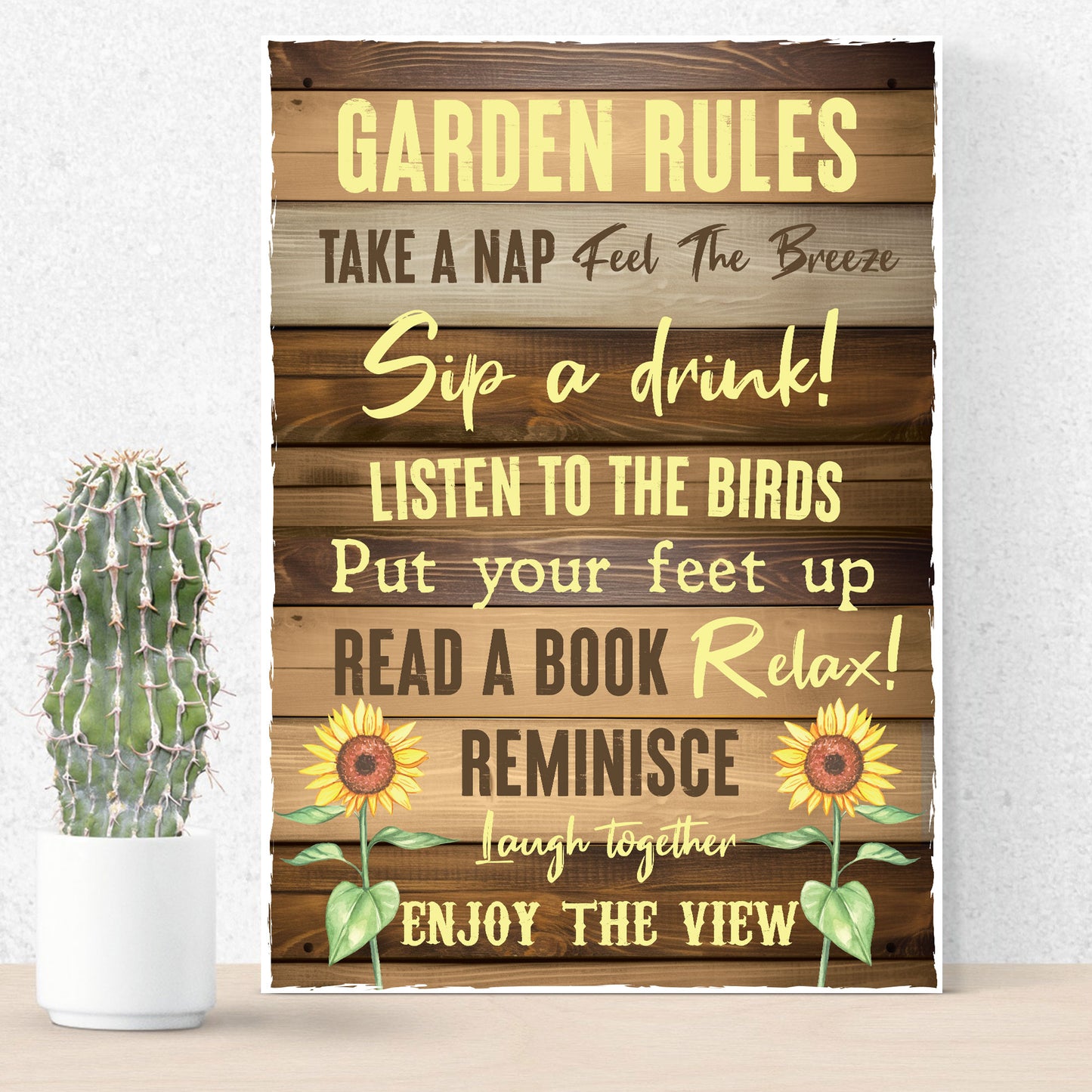 Garden Rules Sign Hanging Garden Sign For Outdoor Summerhouse