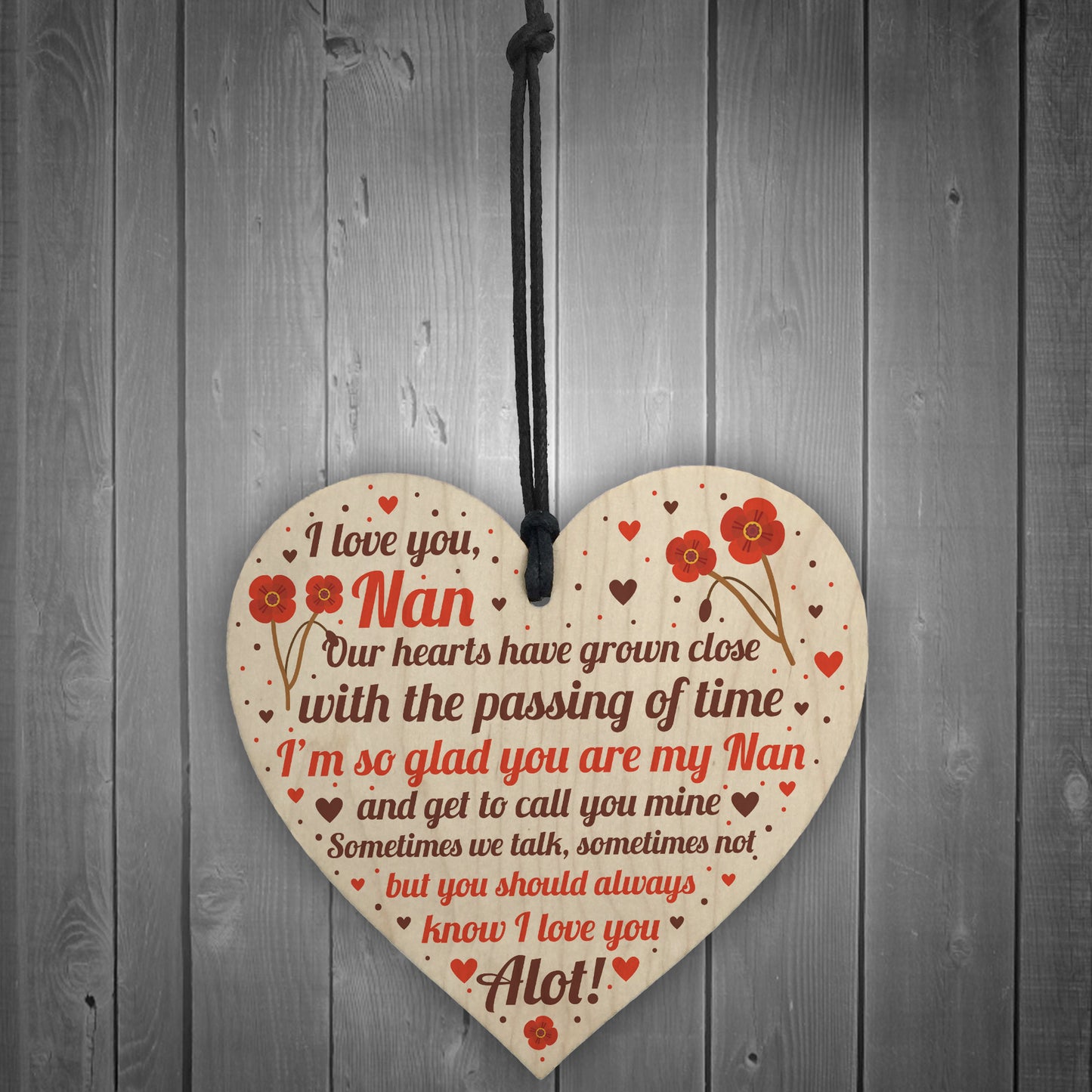 Gifts For Nan Nanny Heart Plaque Birthday Christmas Xmas Gift