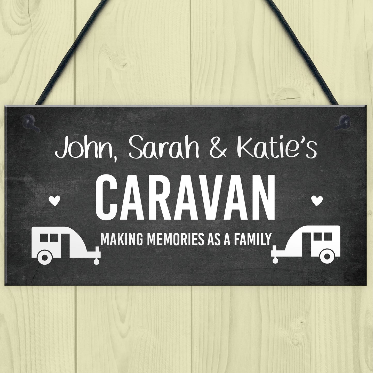 Caravan Personalised Custom Text Decor Sign Novelty Campervan