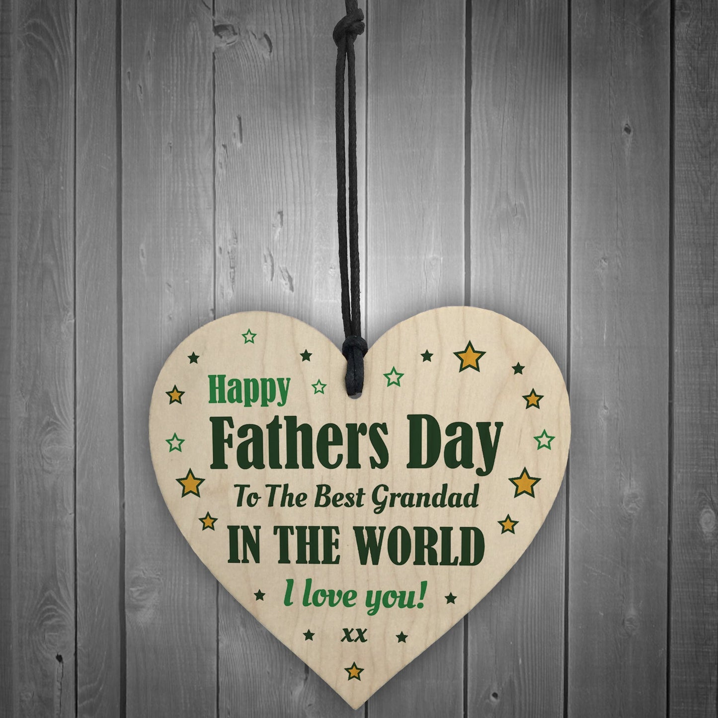 Fathers Day Gifts For Grandad Wood Heart Grandad Gifts For Him