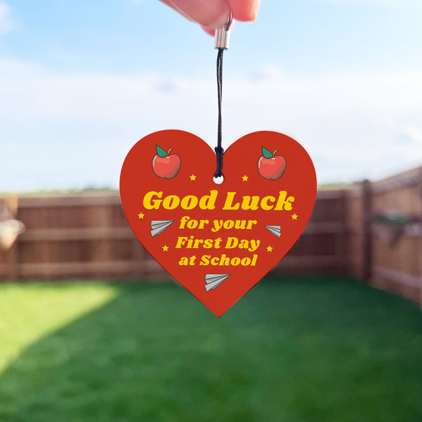 1st Day At School Pre School Gift Wood Heart Keyring Daughter