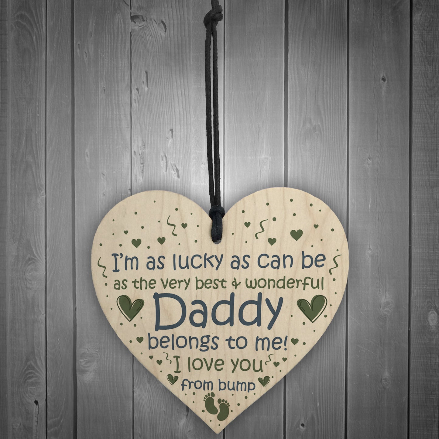 Daddy To Be Gifts Wooden Heart Fathers Day Gift From Bump Gifts