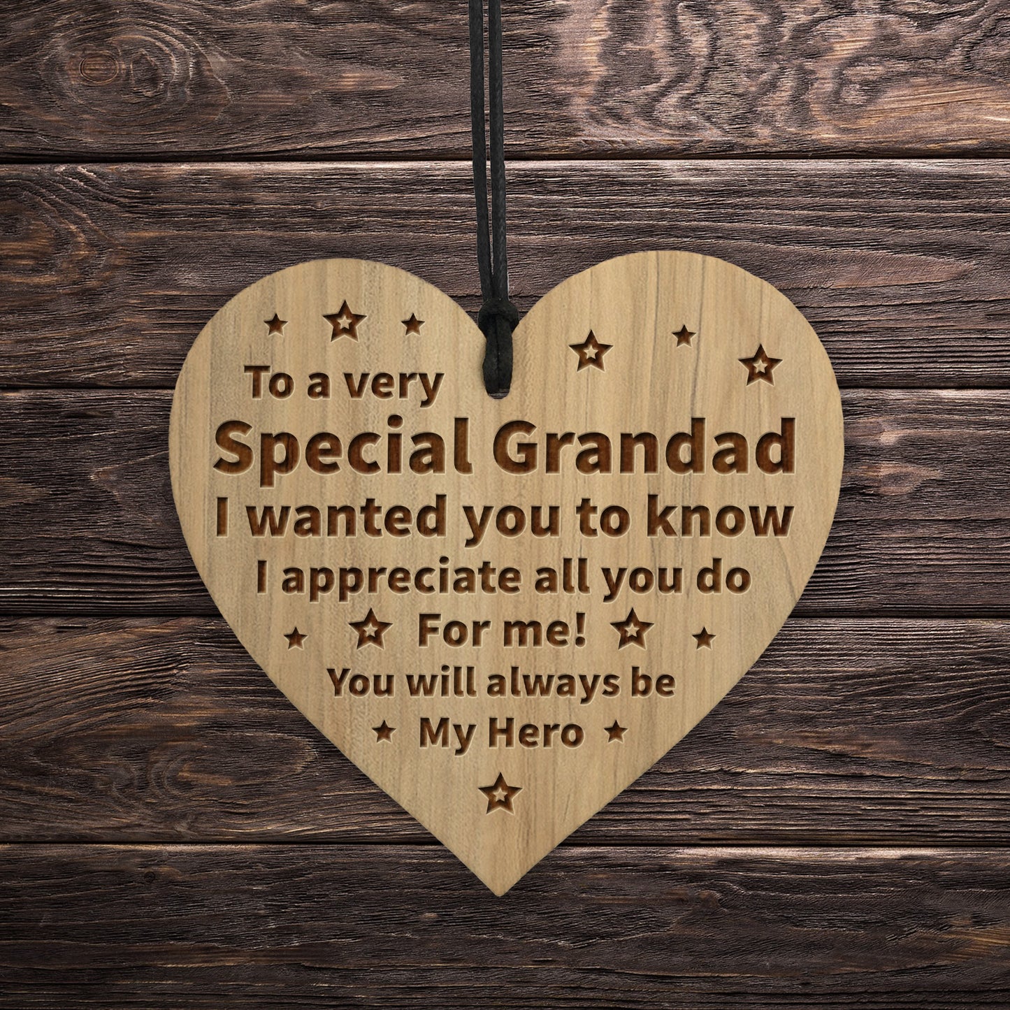 Grandad Gifts Engraved Heart Birthday Fathers Day Gift